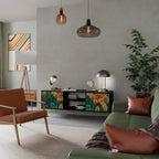 AUTUMN KALEIDOSCOPE Móvel de TV com 2 Portas em Acabamento Preto