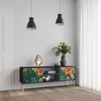 AUTUMN KALEIDOSCOPE Móvel de TV com 2 Portas em Acabamento Preto