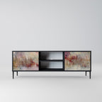 VEILED SUMMIT Móvel de TV com 2 Portas em Acabamento Preto