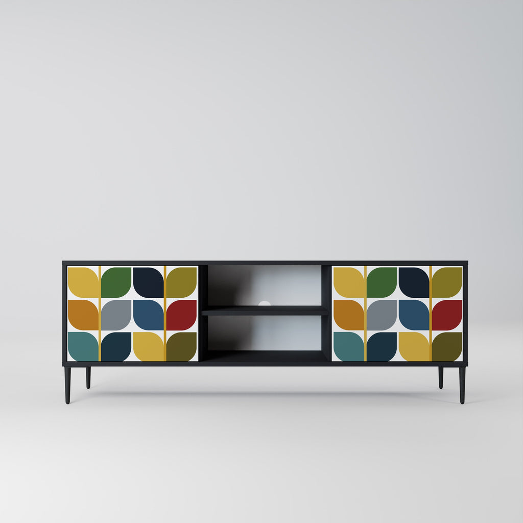 WEIGHTLESS HOURS Móvel de TV com 2 Portas em Acabamento Preto