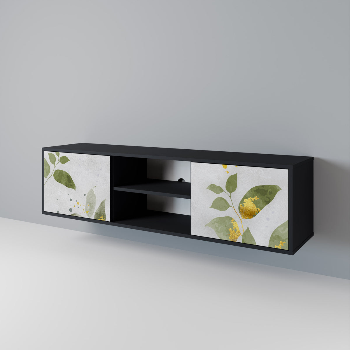 ELEGANT BOTANICS Móvel de TV de 2 Portas