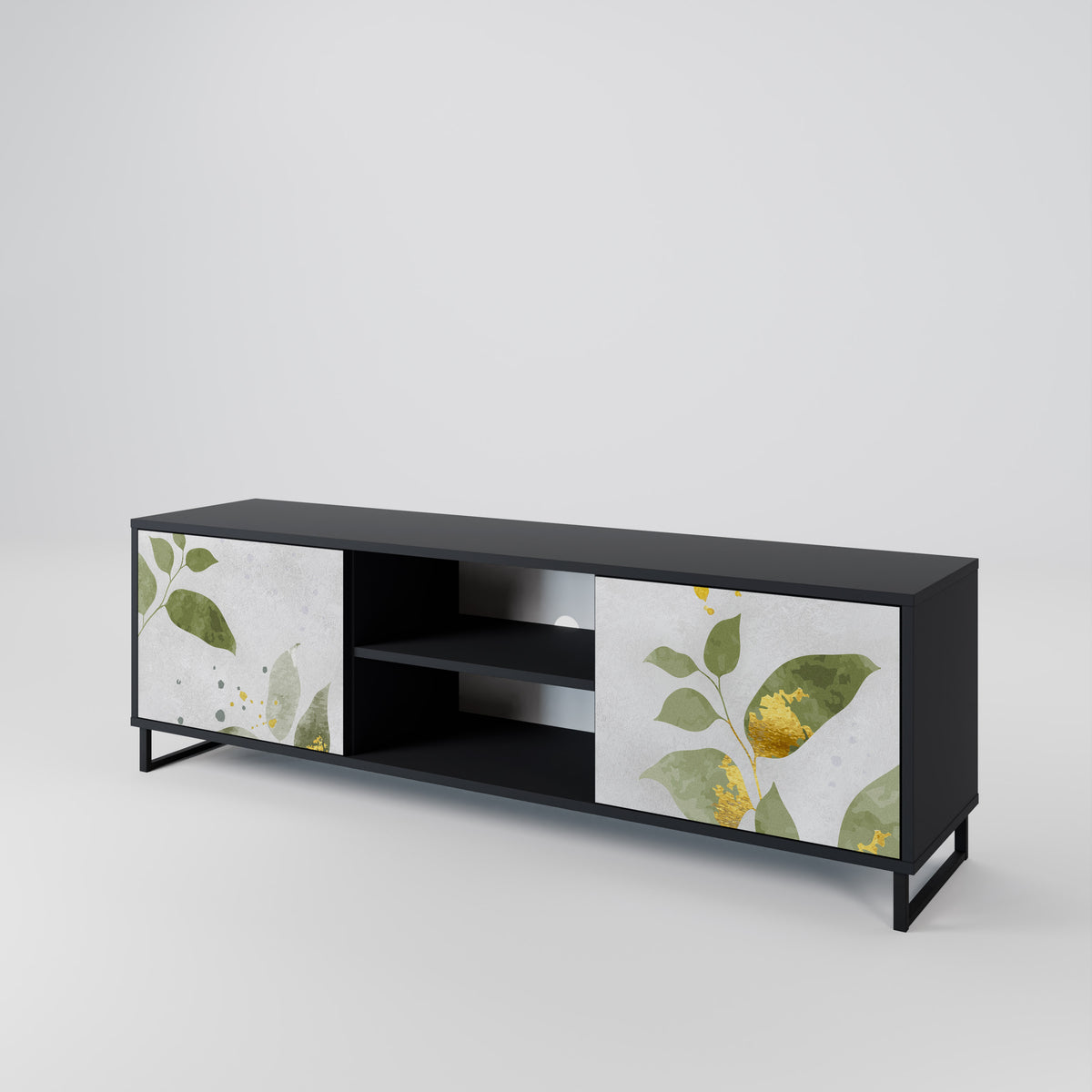 ELEGANT BOTANICS Móvel de TV de 2 Portas