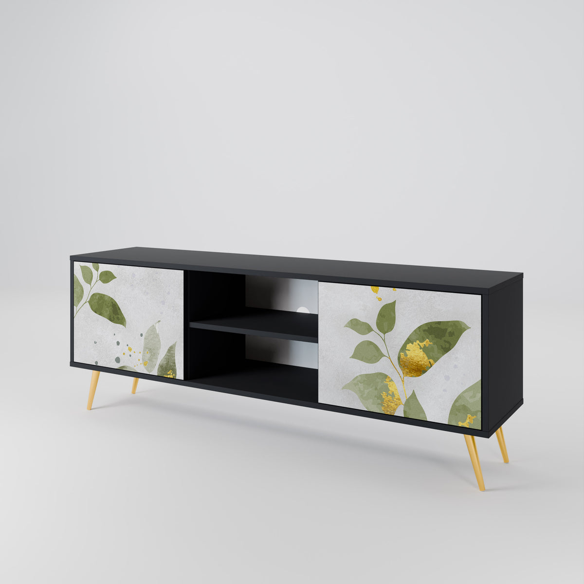 ELEGANT BOTANICS Móvel de TV de 2 Portas