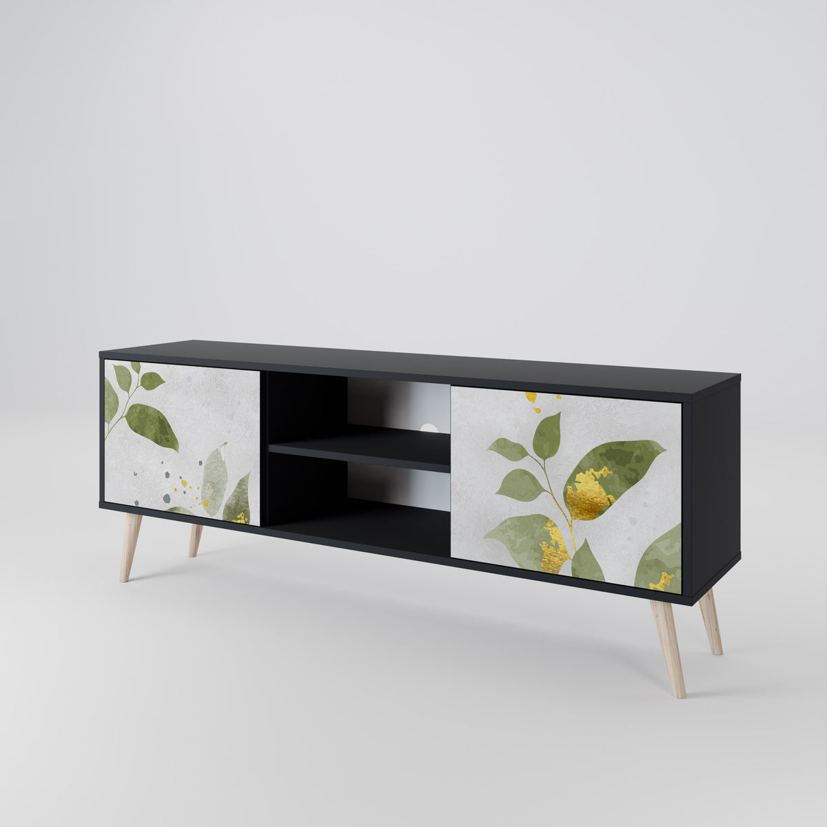 ELEGANT BOTANICS Móvel de TV de 2 Portas