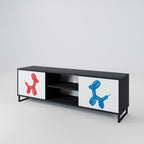 CHILDHOOD MEMORY Móvel de TV com 2 Portas em Acabamento Preto