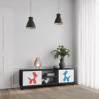 CHILDHOOD MEMORY Móvel de TV com 2 Portas em Acabamento Preto