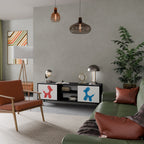 CHILDHOOD MEMORY Móvel de TV com 2 Portas em Acabamento Preto