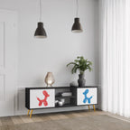 CHILDHOOD MEMORY Móvel de TV com 2 Portas em Acabamento Preto