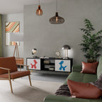 CHILDHOOD MEMORY Móvel de TV com 2 Portas em Acabamento Preto