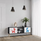 CHILDHOOD MEMORY Móvel de TV com 2 Portas em Acabamento Preto