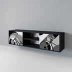 BIKE ENERGY Móvel de TV com 2 Portas em Acabamento Preto