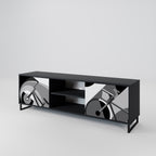 BIKE ENERGY Móvel de TV com 2 Portas em Acabamento Preto