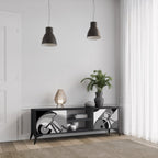 BIKE ENERGY Móvel de TV com 2 Portas em Acabamento Preto