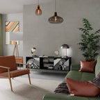 BIKE ENERGY Móvel de TV com 2 Portas em Acabamento Preto