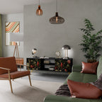 AVIAN GREENERY Móvel de TV com 2 Portas em Acabamento Preto