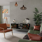 AVIAN GREENERY Móvel de TV com 2 Portas em Acabamento Preto