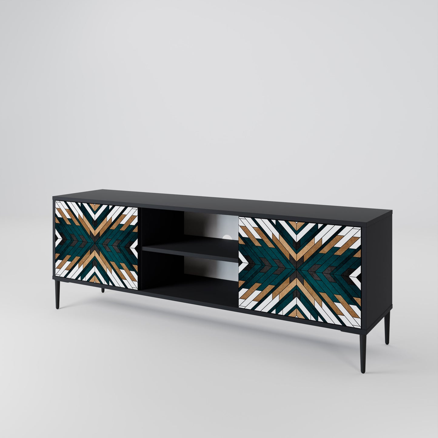 ARTISTIC GEOMETRY 2-Door TV Cabinet