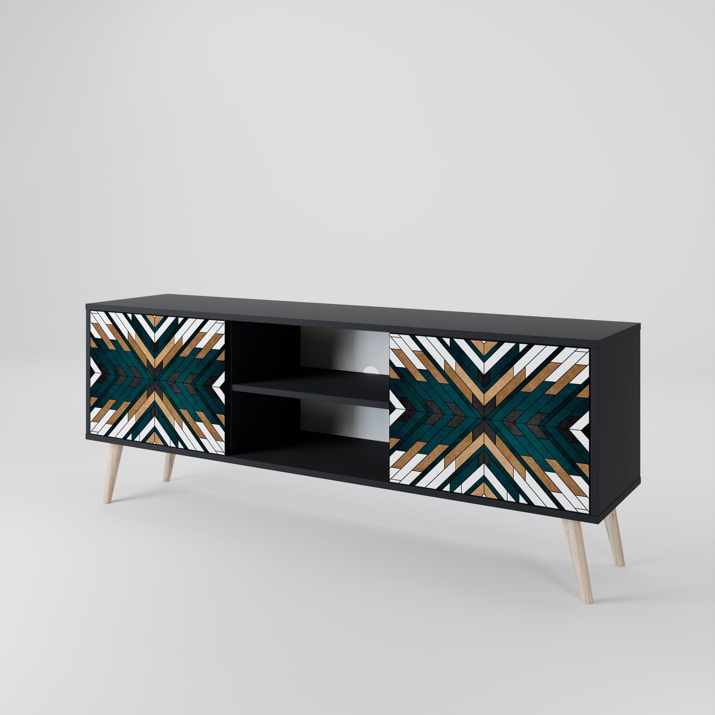 ARTISTIC GEOMETRY 2-Door TV Cabinet