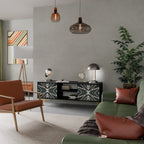 DIMENSION DELIGHTS Móvel de TV com 2 Portas em Acabamento Preto