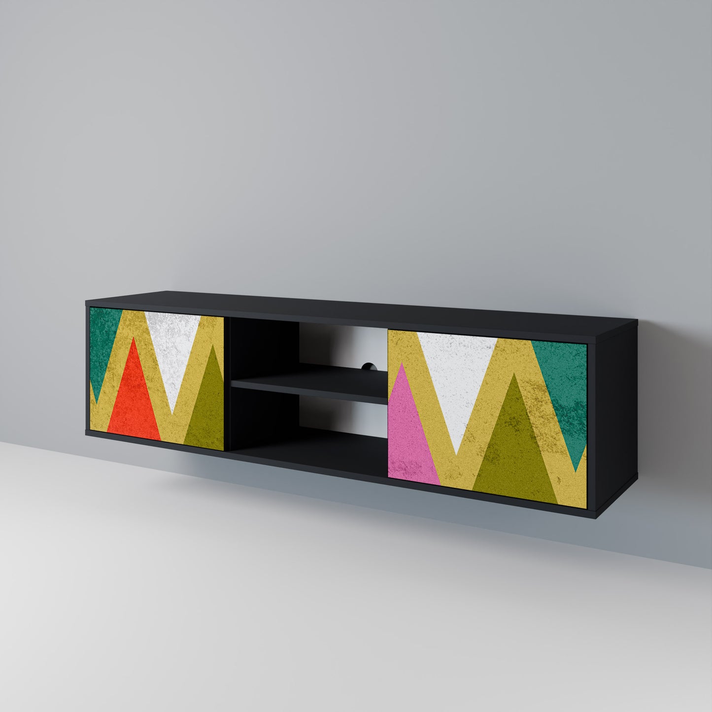 COLORFUL TRIANGLES Móvel de TV de 2 Portas
