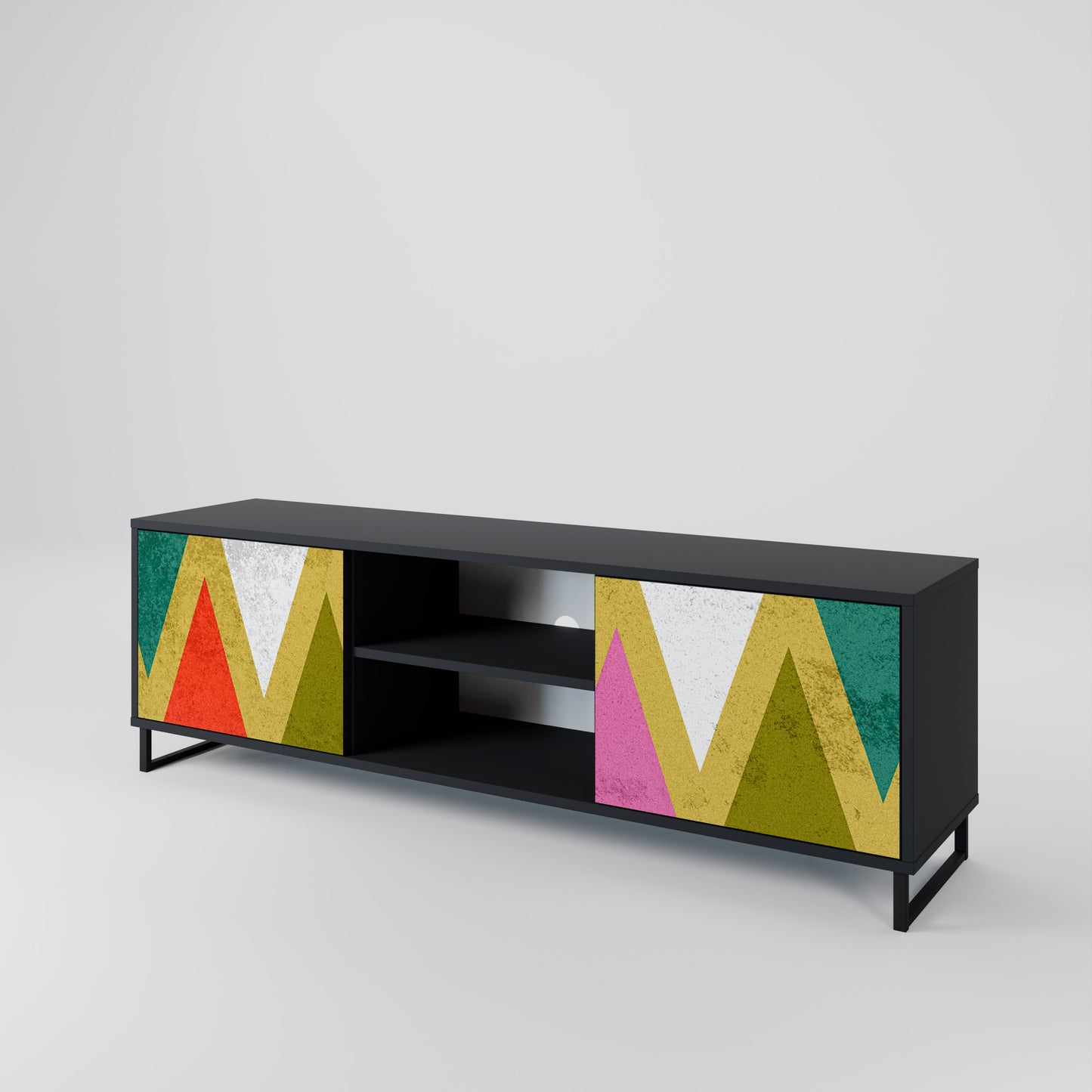 COLORFUL TRIANGLES Móvel de TV de 2 Portas