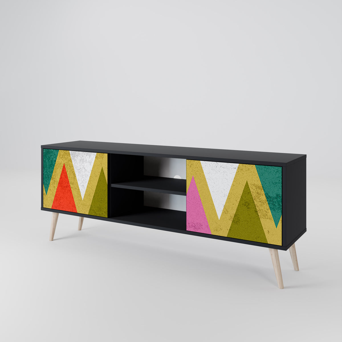 COLORFUL TRIANGLES Móvel de TV de 2 Portas
