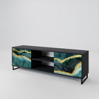 GOLDRUSH ODYSSEY 2-Door TV Stand in Black Finish