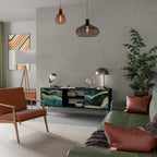 GOLDRUSH ODYSSEY 2-Door TV Stand in Black Finish