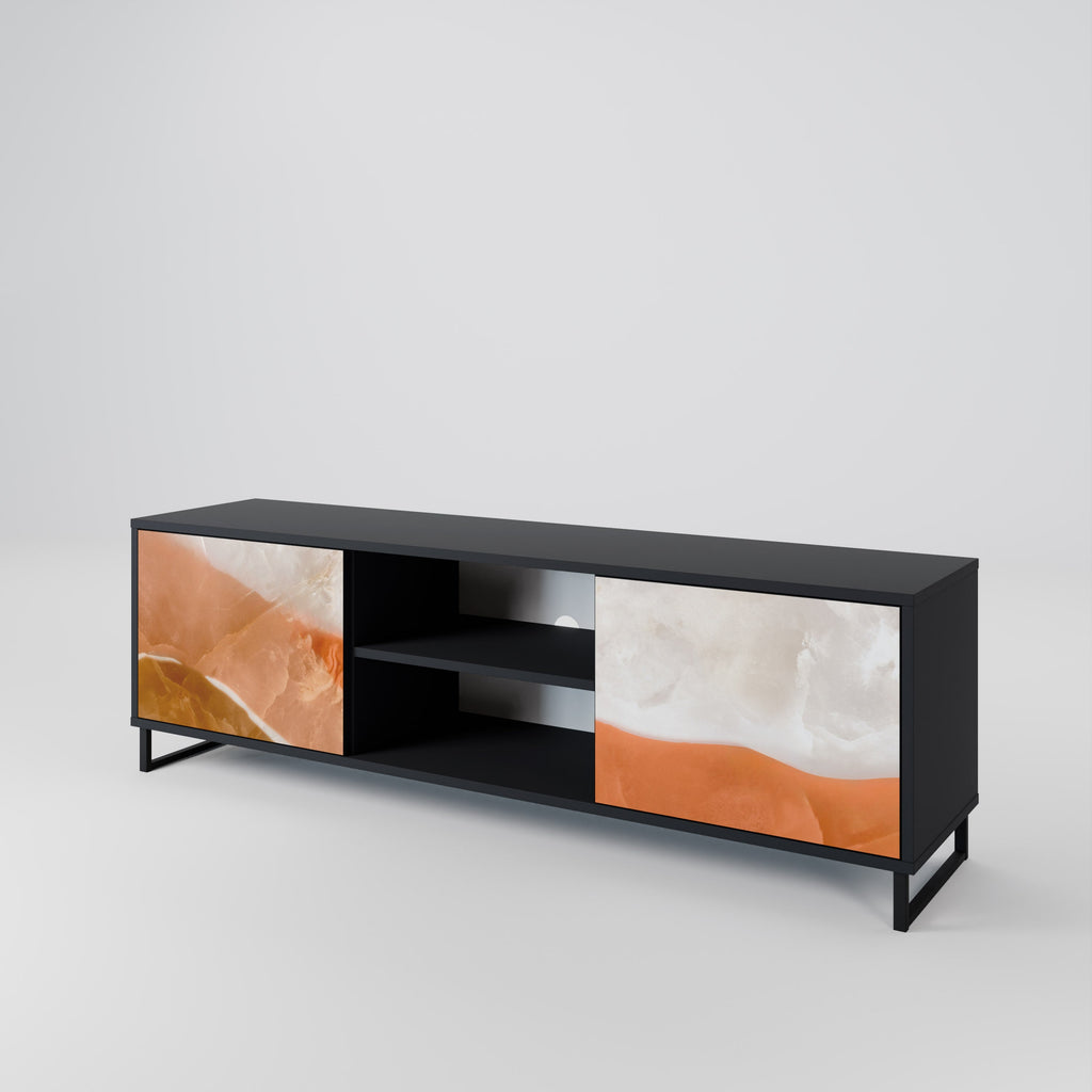 SANDHILLS SPLENDOUR 2-Door TV Stand in Black Finish