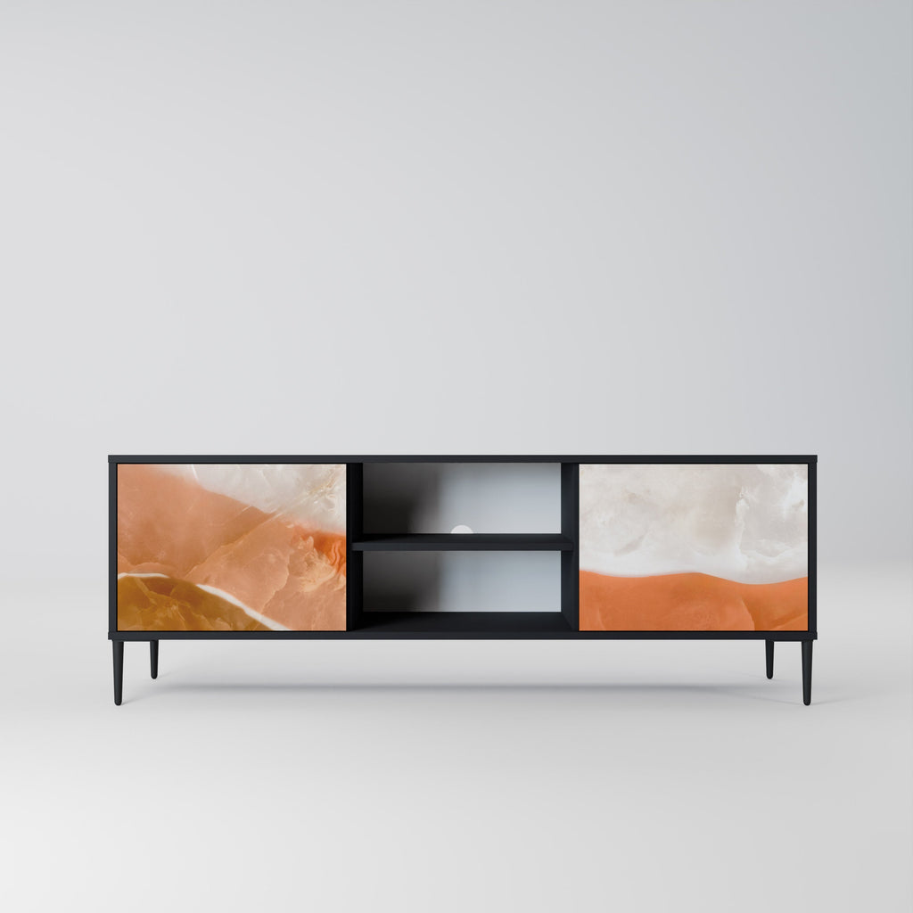 SANDHILLS SPLENDOUR 2-Door TV Stand in Black Finish