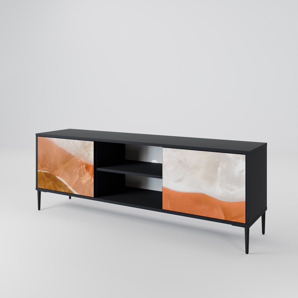 SANDHILLS SPLENDOUR 2-Door TV Stand in Black Finish