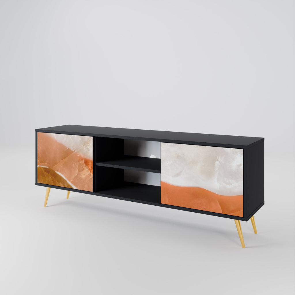 SANDHILLS SPLENDOUR 2-Door TV Stand in Black Finish