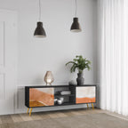 SANDHILLS SPLENDOUR 2-Door TV Stand in Black Finish