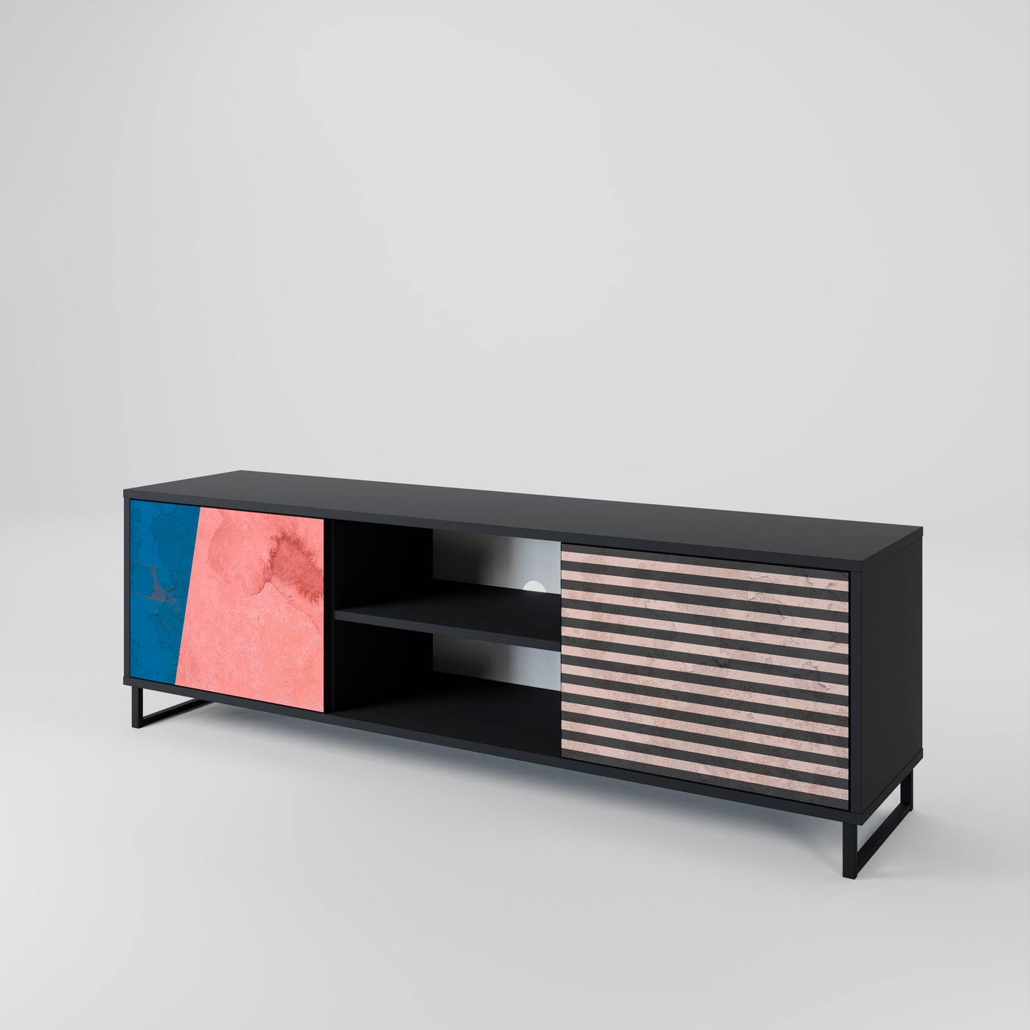 GLAMOROUS STRIPE Móvel de TV de 2 Portas