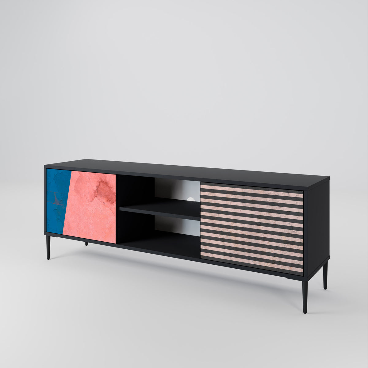 GLAMOROUS STRIPE Móvel de TV de 2 Portas