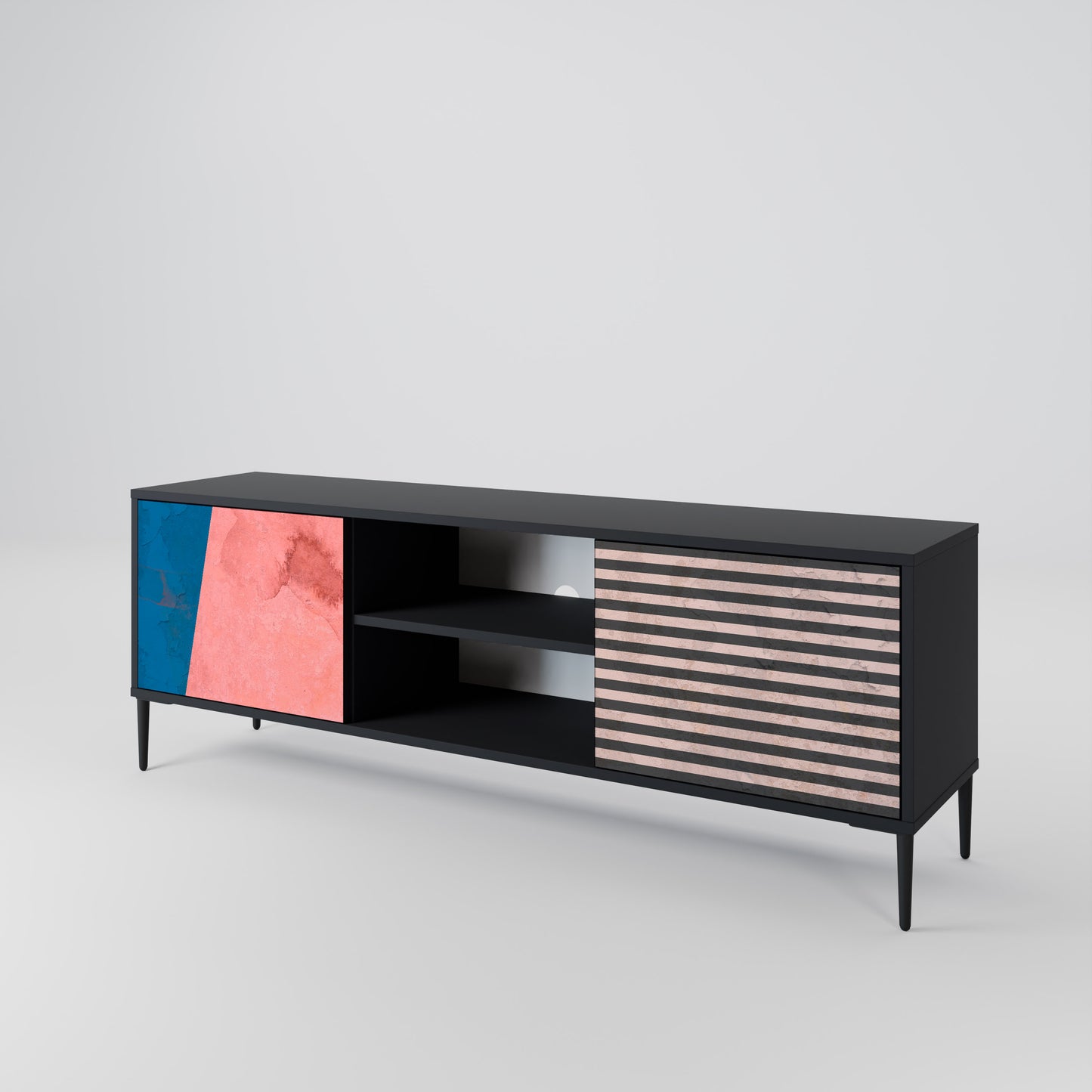 GLAMOROUS STRIPE Móvel de TV de 2 Portas