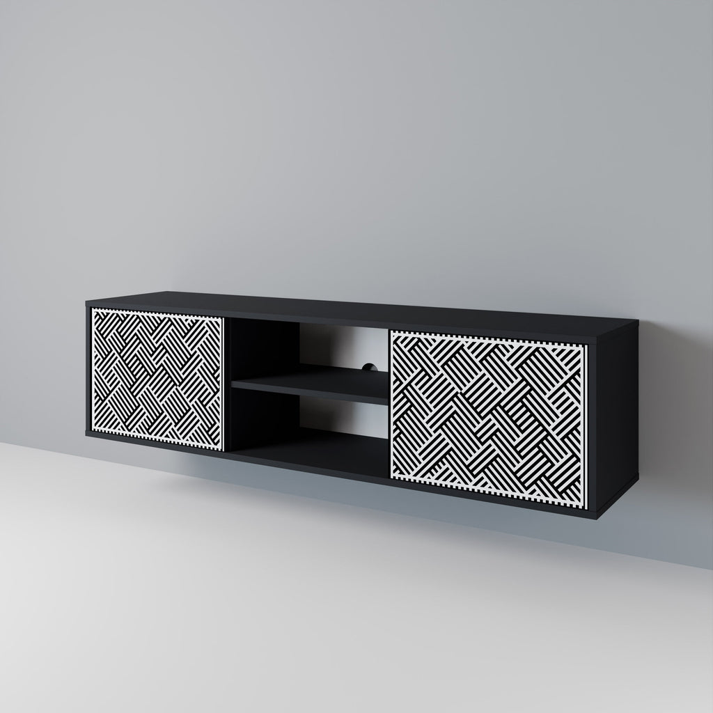 TEMPORARY SEQUENCE Móvel de TV com 2 Portas em Acabamento Preto