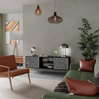 TEMPORARY SEQUENCE Móvel de TV com 2 Portas em Acabamento Preto