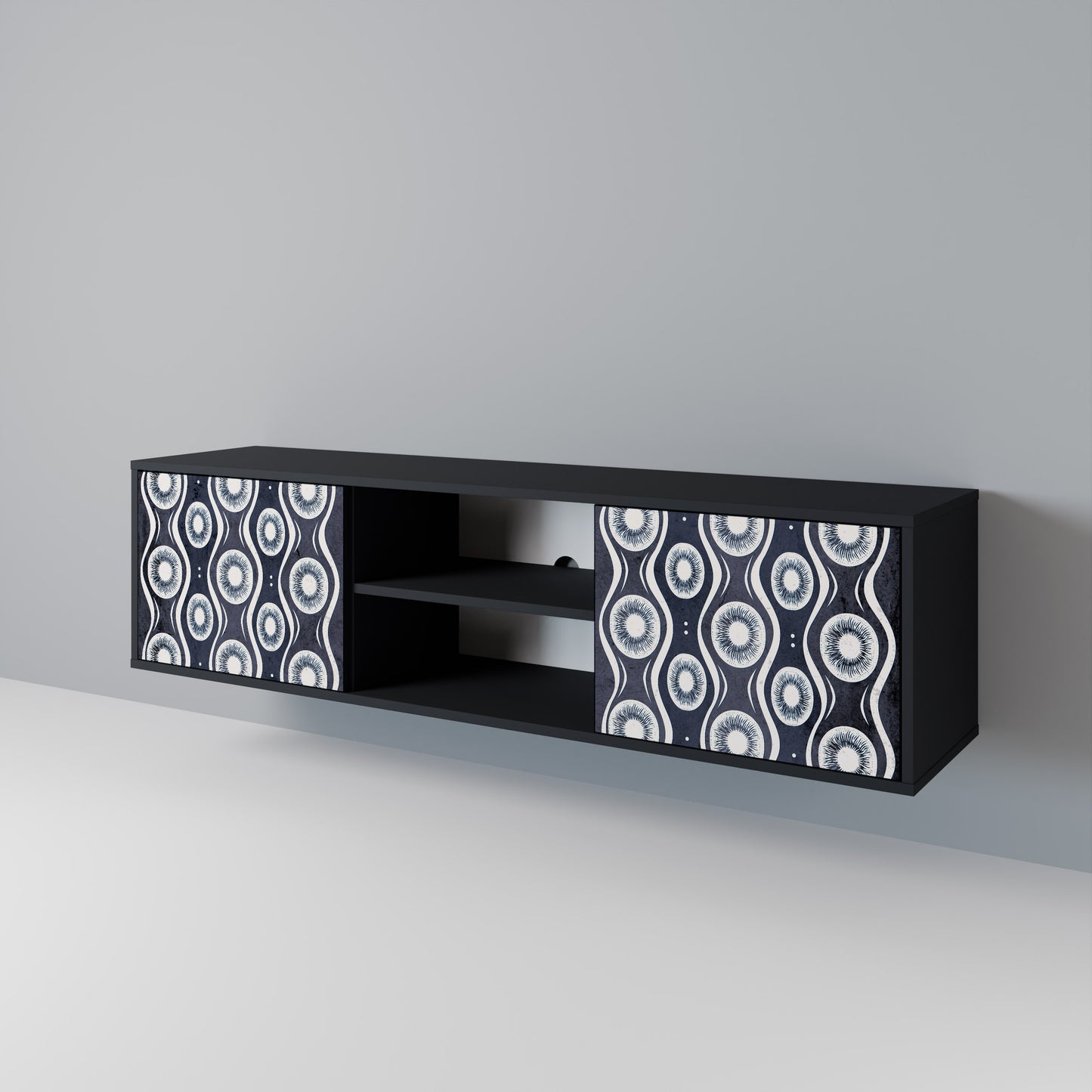 GRAPHITE EYES 2-Door TV Cabinet