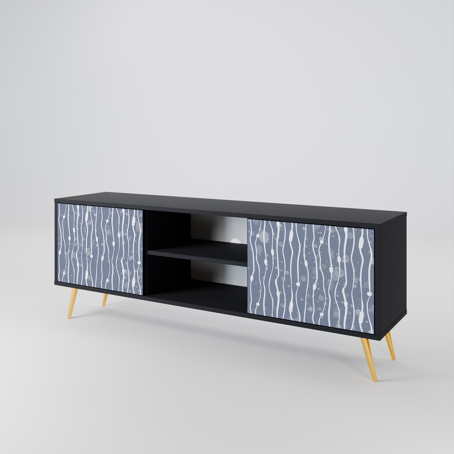 GRAPHITE RAIN Móvel de TV de 2 Portas