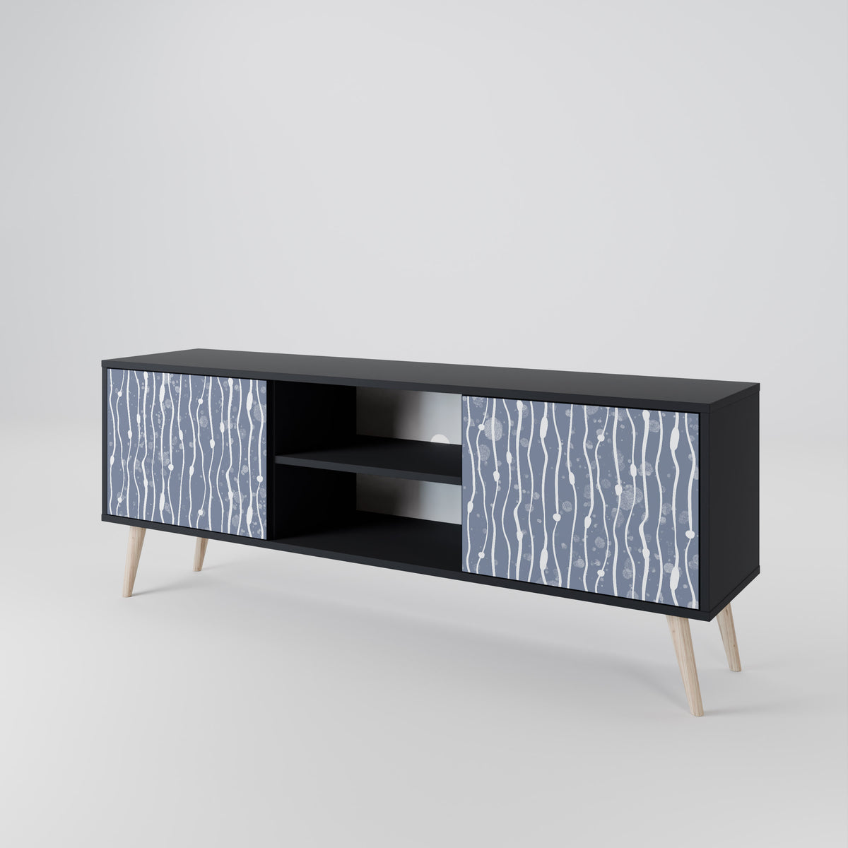 GRAPHITE RAIN Móvel de TV de 2 Portas