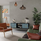 OUT OF CONTEXT Móvel de TV com 2 Portas em Acabamento Preto