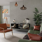 GOLD DUST Móvel de TV com 2 Portas em Acabamento Preto