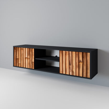 NATURAL WOOD 2-Door TV Cabinet