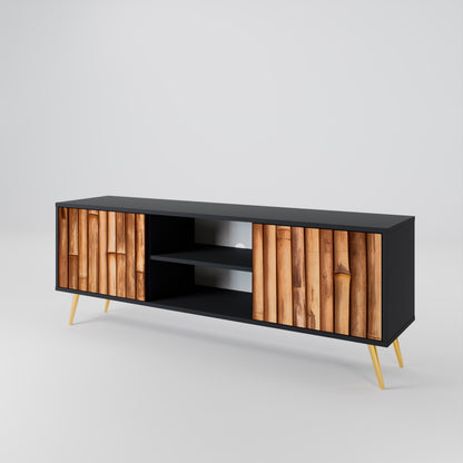 NATURAL WOOD 2-Door TV Cabinet
