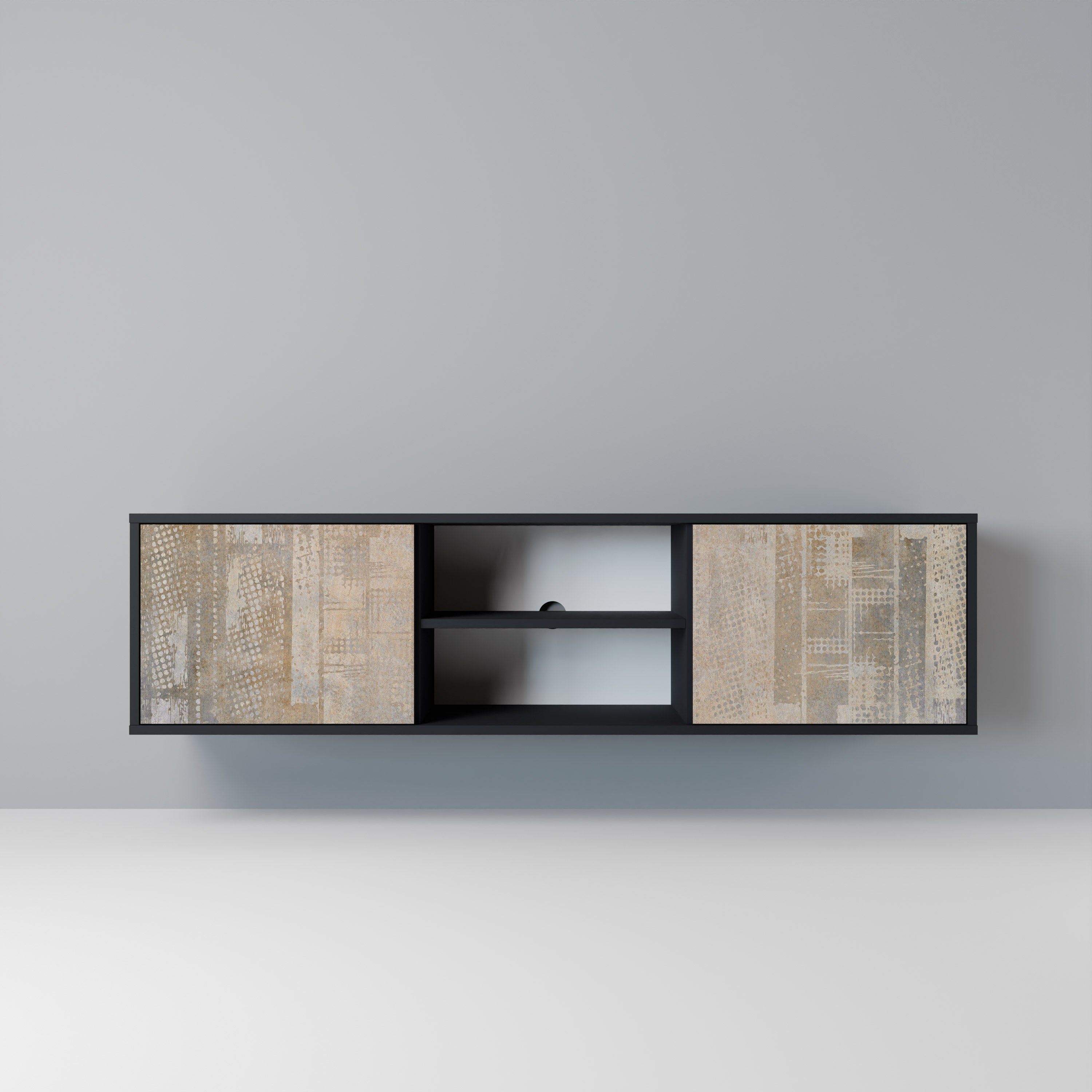 SCREEN ERROR Móvel de TV com 2 Portas em Acabamento Preto