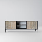 SCREEN ERROR Móvel de TV com 2 Portas em Acabamento Preto