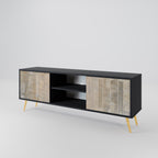 SCREEN ERROR Móvel de TV com 2 Portas em Acabamento Preto