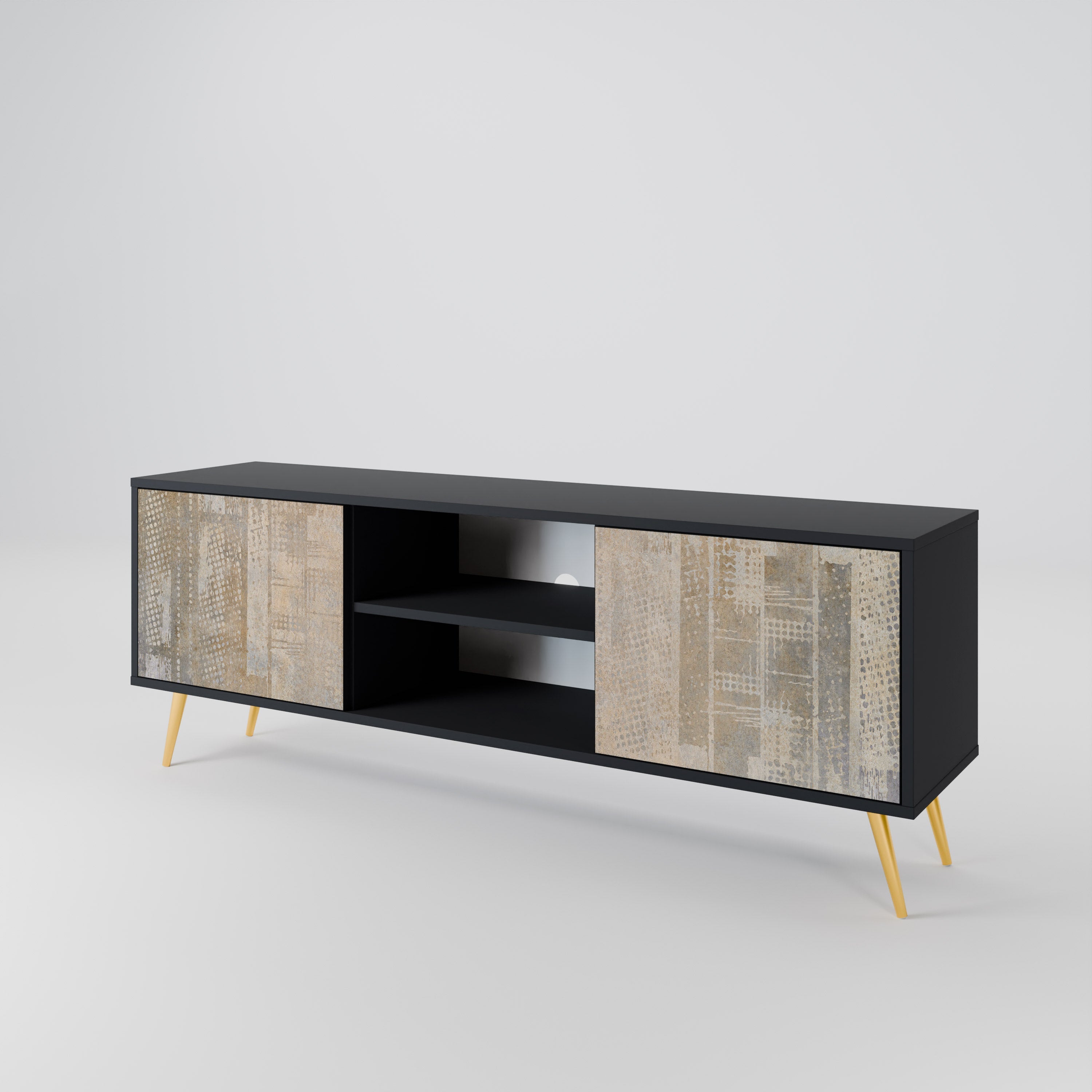 SCREEN ERROR Móvel de TV com 2 Portas em Acabamento Preto