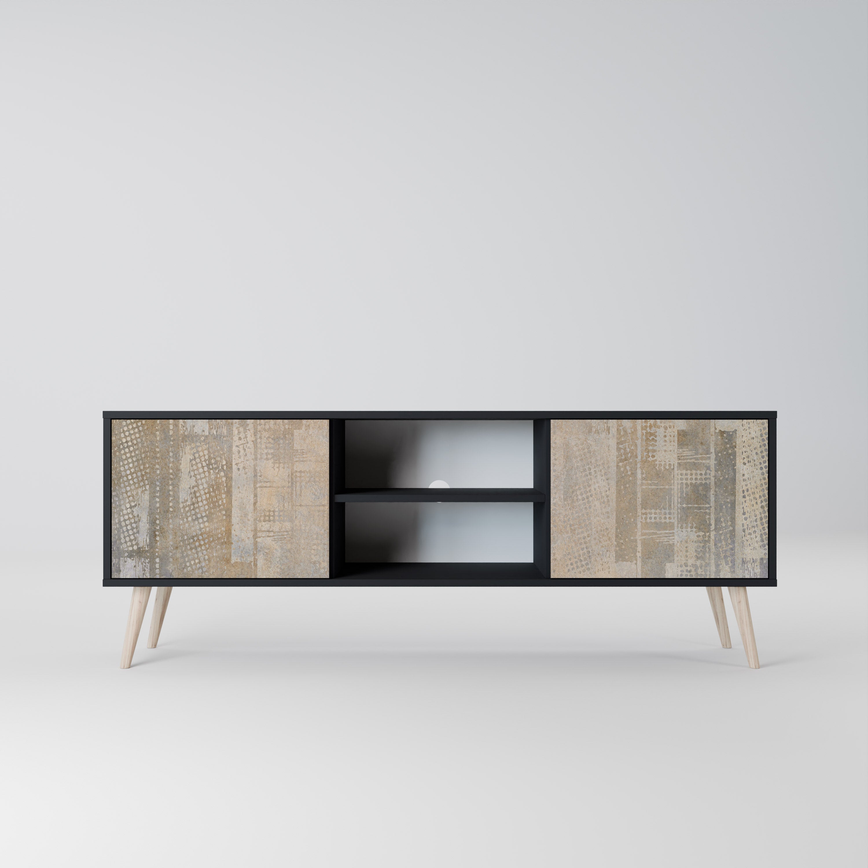 SCREEN ERROR Móvel de TV com 2 Portas em Acabamento Preto